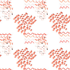 Hand drawn illustration with red color texture ink hand on black background for decoration design. Hand drawn modern paint ink texture. Decorative color art. Abstract ink blot.