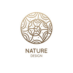 Abstract seashell round simple logo