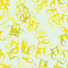 Urban UFO camouflage of various shades of yellow, grey and green colors
