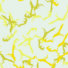 Urban UFO camouflage of various shades of yellow, grey and green colors