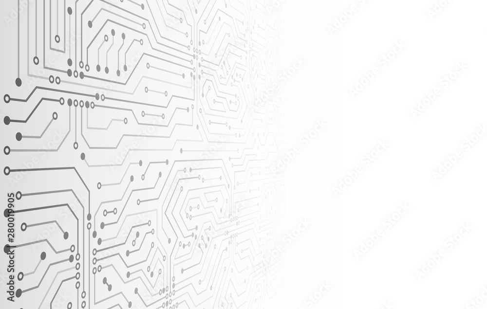 Poster futuristic vector illustration. high-tech technology abstract background. abstract 3d circuit board.