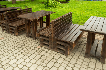 outdoor furniture from wooden pallets for building materials