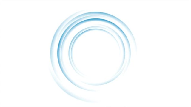 Bright blue loading waiting rings motion graphic design. Abstract background with smooth circles. Seamless looping. Video animation Ultra HD 4K 3840x2160