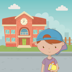 Teenager boy cartoon design vector illustrator