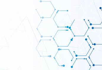  futuristic background of the scientific hexagonal pattern