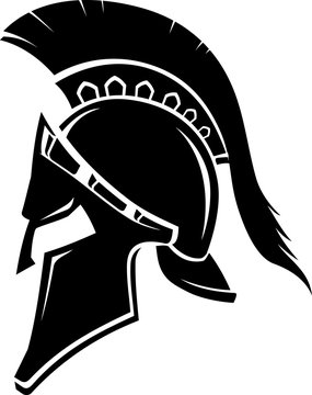Spartan Helm Design, Side View Silhouette