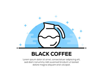 BLACK COFFEE ICON CONCEPT