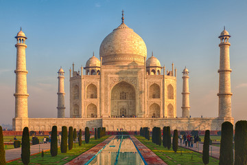Agra, Taj Mahal in the sunset