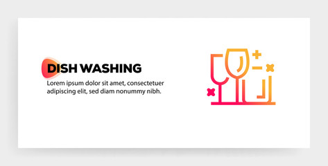 DISH WASHING ICON CONCEPT