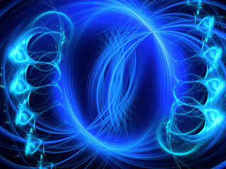 blue abstract fractal background 3d rendering illustration