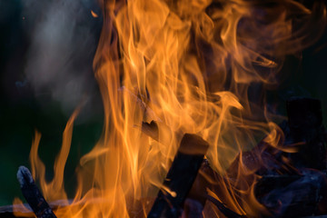 Blurred natural flame flame surface for flame background