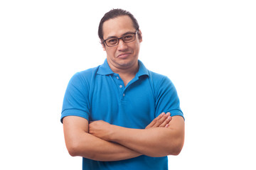 Fototapeta premium Young Man Smiling Cynically