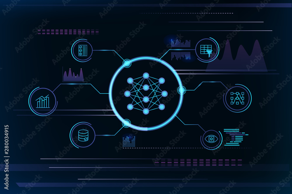 Poster artificial intelligence design concept