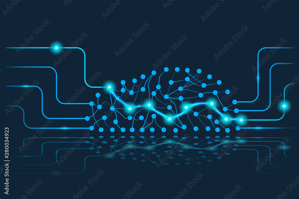 Poster artificial intelligence design concept