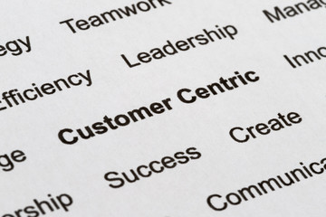 Obraz premium Customer Service Buzzwords on Printed Paper