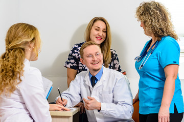 Fototapeta premium The group of doctors for discussion