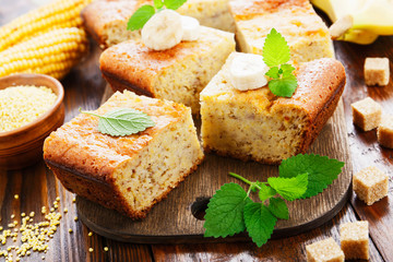 Corn casserole with banana