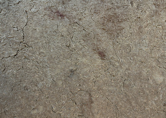 Earth house texture soil wall of traditional house made of clay and straw.