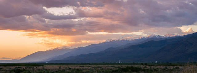 Owens Valley sunset at Big Pine, California 