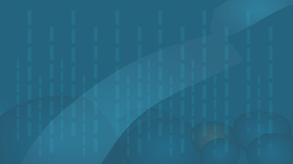 Vector background for web. Blue background with 3d balls and wavy elements