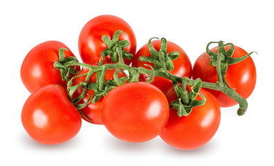 Fresh tomato isolated on white background with clipping path