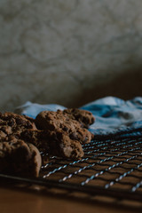 Homemade cookies fresh from the oven. View of fresh and handmade cookies.