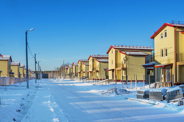 street in the new cottage village