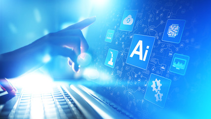 AI Artificial intelligence, Machine learning, Big data analysis and automation technology in...