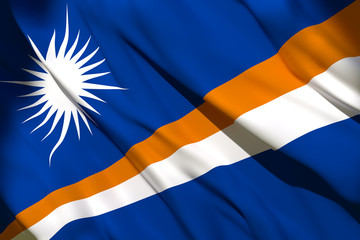 Marshall Islands flag waving