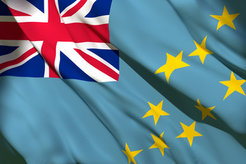 Tuvalu flag waving