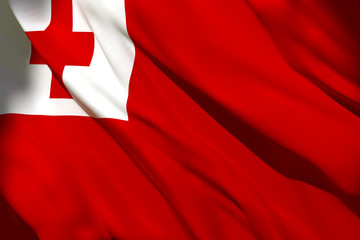 Tonga flag waving