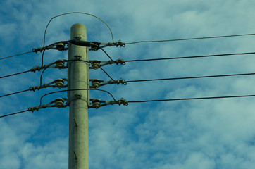 electric pole and wires
