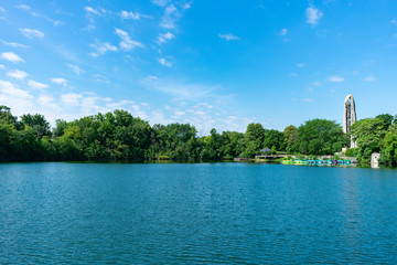Fototapeta premium Quarry Lake in Naperville Illinois near the Riverwalk during Summer