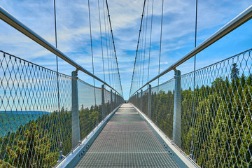 Fototapeta premium Suspension Bridge at town of 