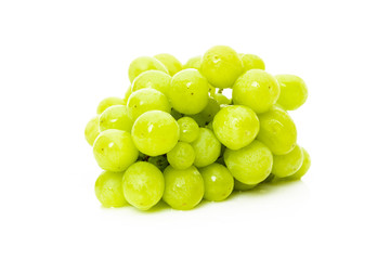 Green grape  isolated on white background