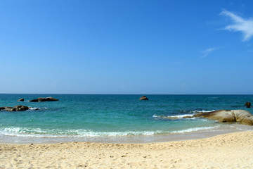 Vacation in tropical countries. Peaceful beach in heaven Nha Trang, VietNam