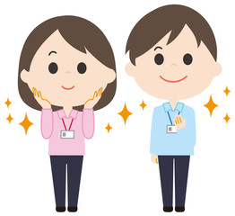 考えるスタッフ