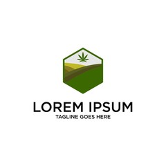 Modern cannabis logo templates. Several leaf and sacred geometry illustrations and symbols