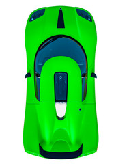 no branded racer car in white background