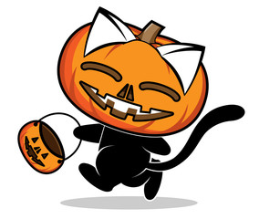 Illustrations of cat action on white background, Animals action vector.