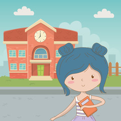 Teenager girl cartoon design vector illustrator
