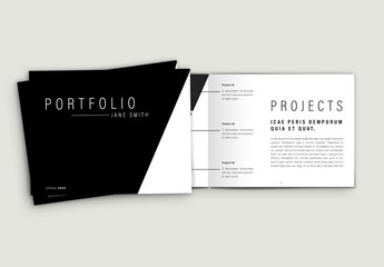 Black and White Portfolio Layout