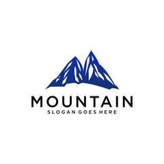 Mountain peak summit logo design