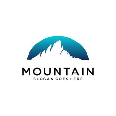 Obraz premium mountain with peak logo design template downlod free