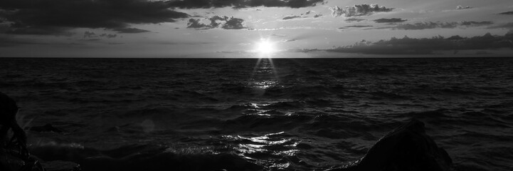 sunset over great lakes