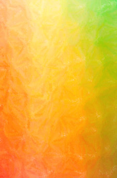 Abstract illustration of green, orange, yellow Wax Crayon background