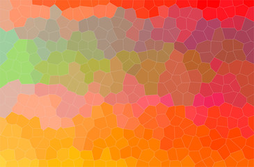 Abstract illustration of green, orange, red, yellow Little Hexagon background