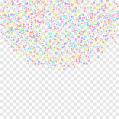 Festive confetti. Celebration stars. Colorful star