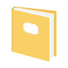 Yellow notebook emoji vector
