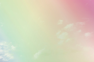 Sky and clouds in pastel tones